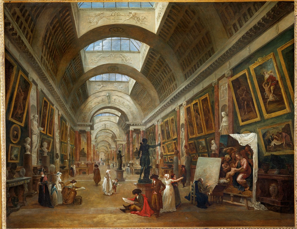 Projekt renowacji Grande Galerie w Luwrze ... autorstwa Hubert (circle of) Robert