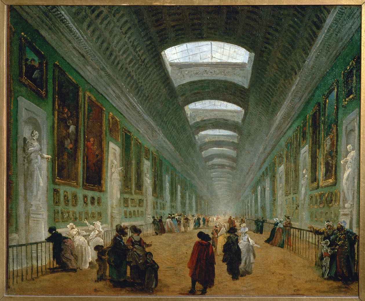 Projekt przebudowy Grande Galerie du Louvre ... autorstwa Hubert (circle of) Robert
