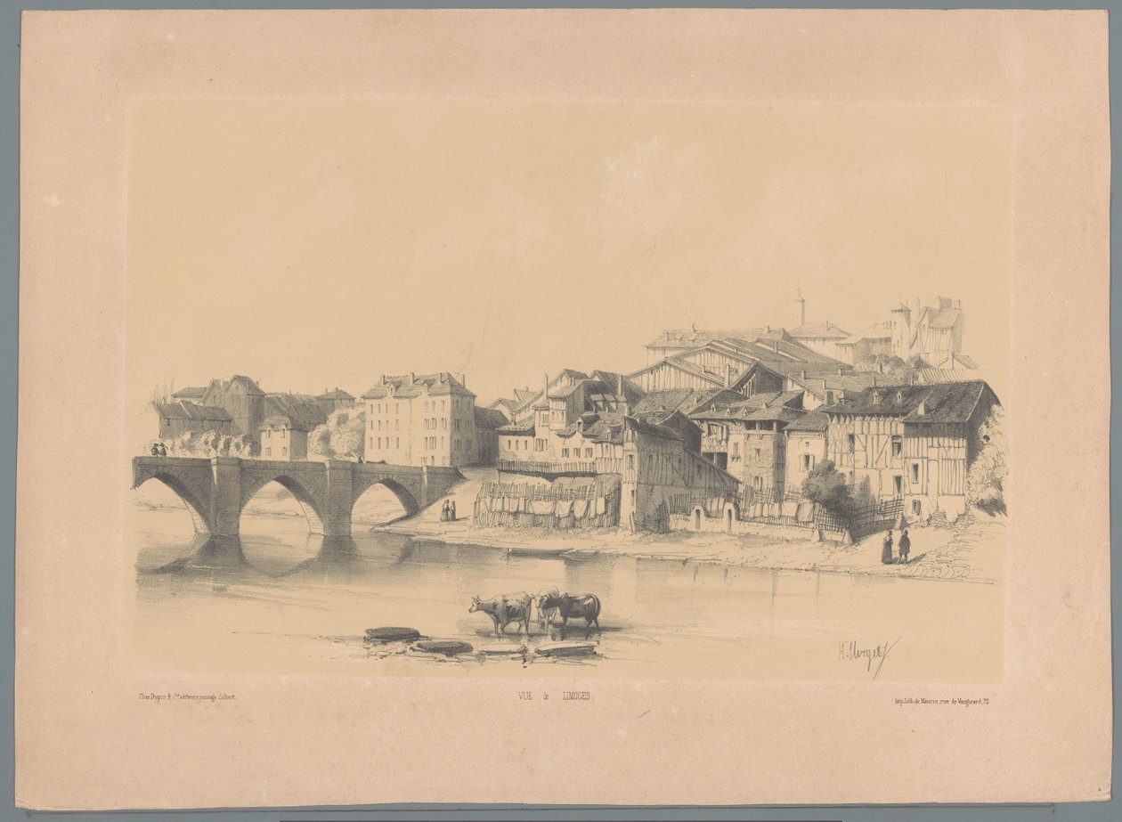Widok Limoges na Vienne Vue de Limoges (tytuł na obiekcie) Fragmenty pejzaży (tytuł serii) Fragmenty paysages (tytuł serii) autorstwa Hubert Clerget