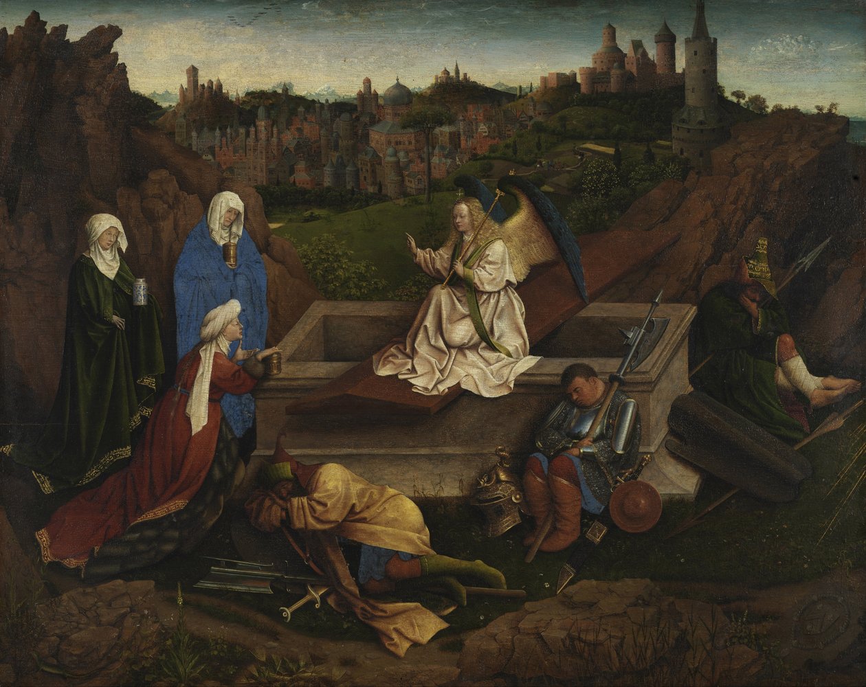 Trzy Marie przy Grobie, c. 1440 autorstwa Hubert Eyck