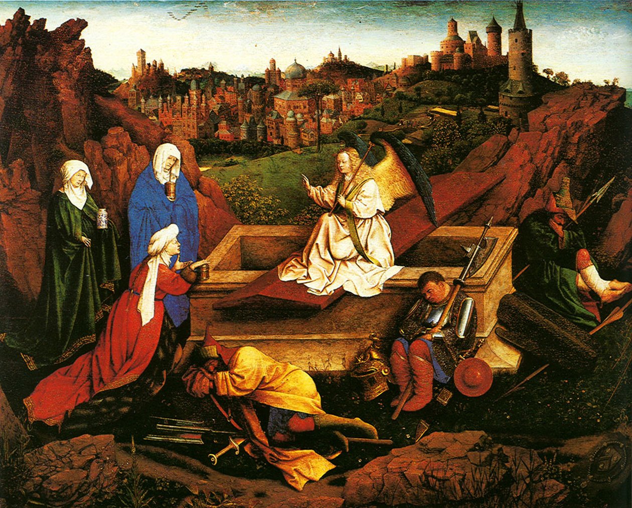 Trzy Marie przy Grobie, c. 1440 autorstwa Hubert Eyck
