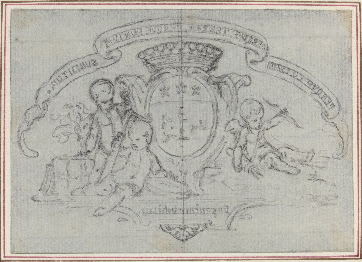 Herb z trzema Putti autorstwa Hubert Francois Gravelot