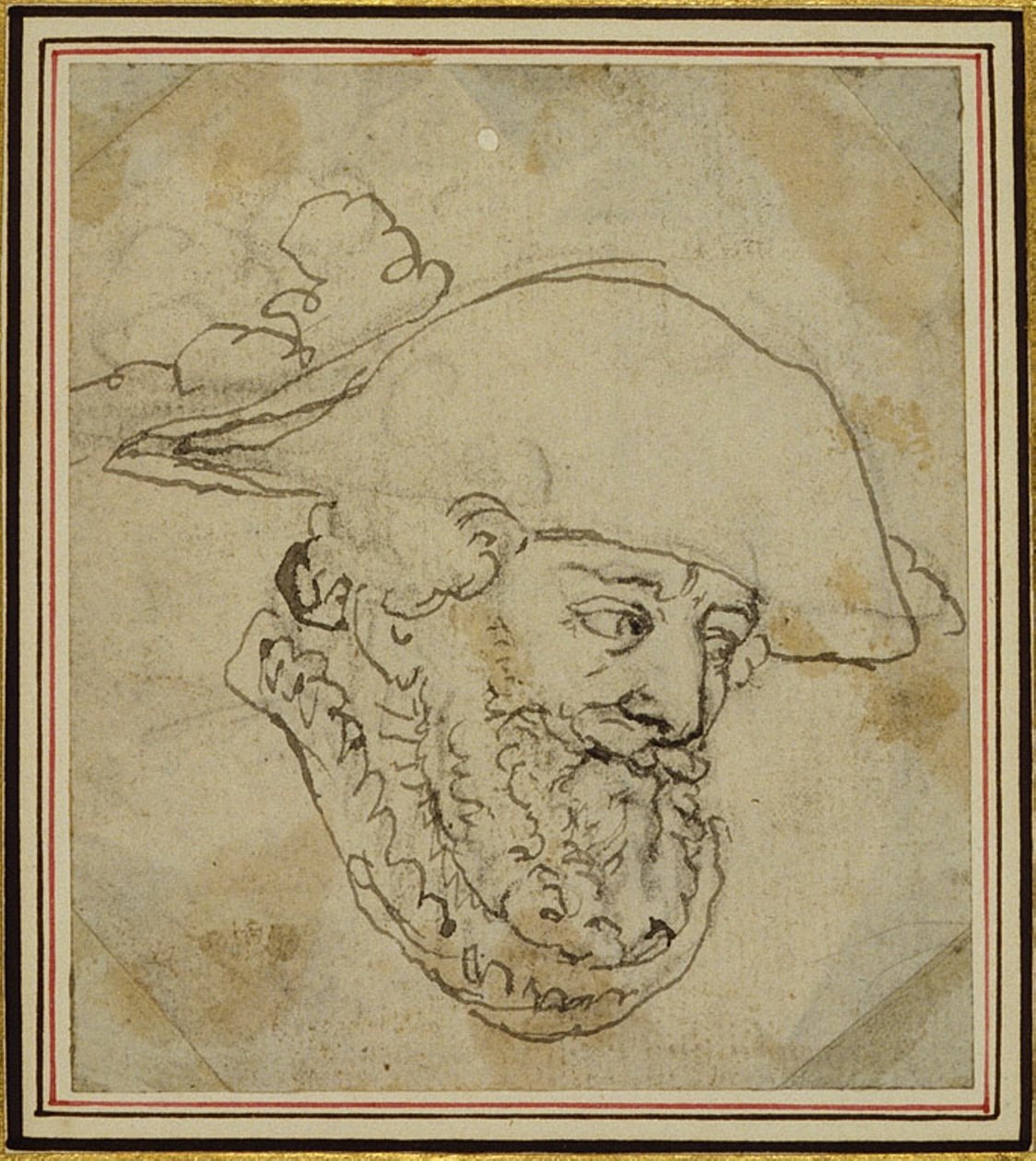 Głowa mężczyzny autorstwa Hubert Francois Gravelot