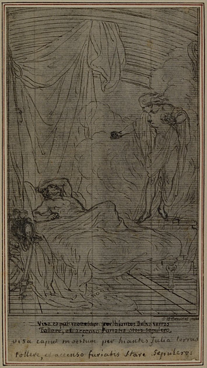 Studium do "La Pharsale" Lucaina, Canto III autorstwa Hubert Francois Gravelot