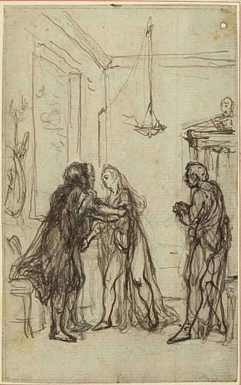 Studium do "La Pharsale" Lucaina, Canto II autorstwa Hubert Francois Gravelot