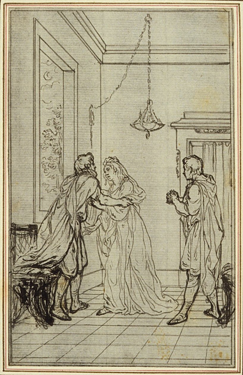 Studium do "La Pharsale" Lucaina, Canto II autorstwa Hubert Francois Gravelot