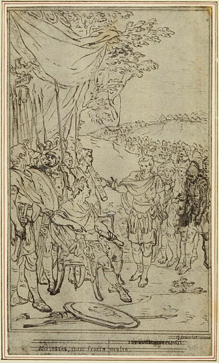 Studium do "La Pharsale" Lucaina, Canto IV autorstwa Hubert Francois Gravelot
