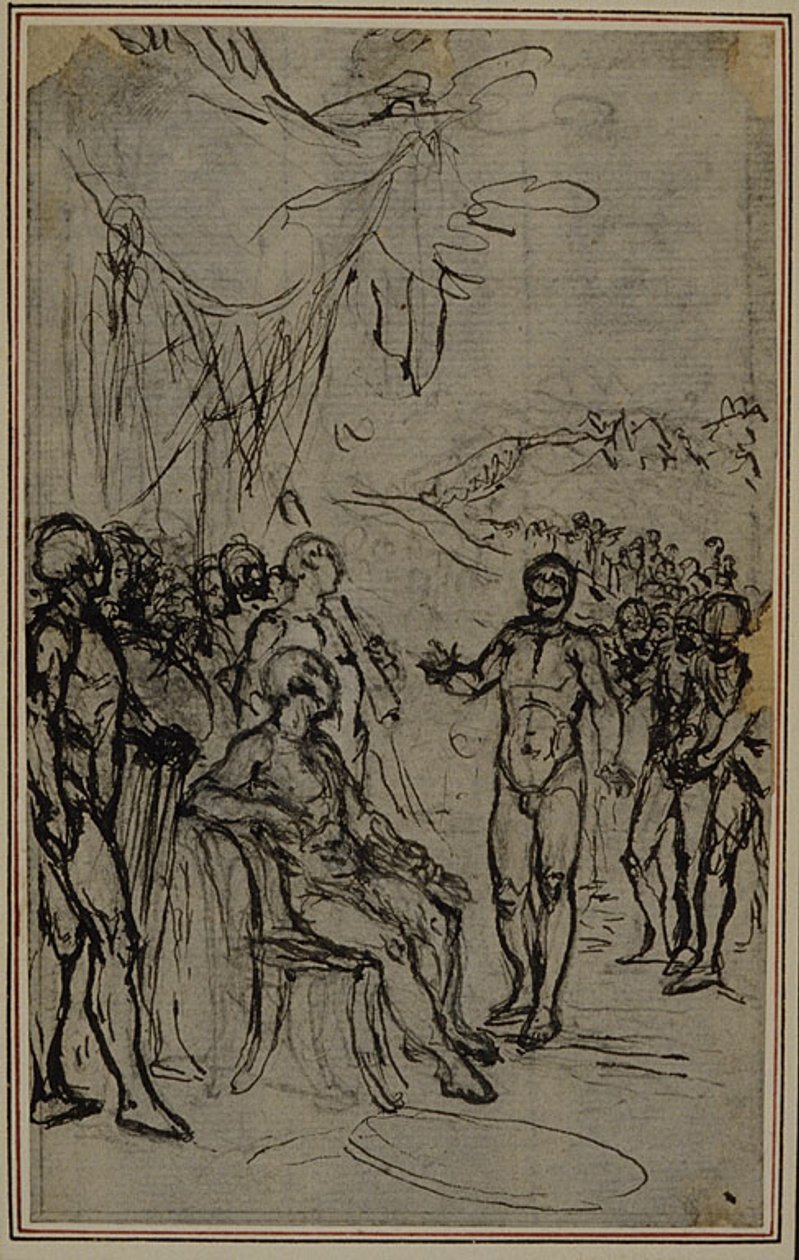 Studium do "La Pharsale" Lucaina, Canto IV autorstwa Hubert Francois Gravelot