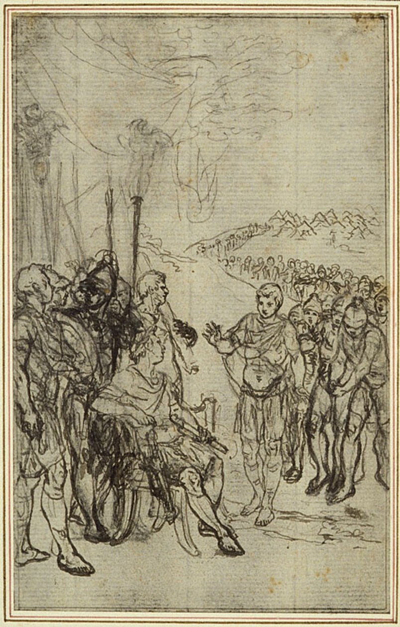 Studium do "La Pharsale" Lucaina, Canto IV autorstwa Hubert Francois Gravelot
