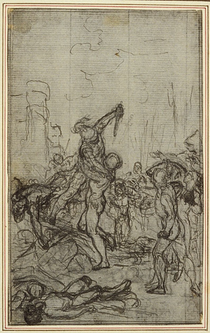 Studium do "La Pharsale" Lucaina, Canto IV autorstwa Hubert Francois Gravelot