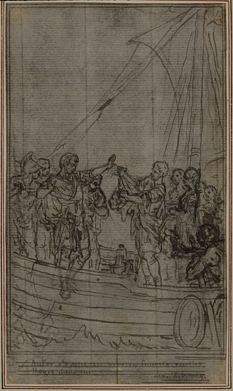 Studium do "La Pharsale" Lucaina, Canto IX autorstwa Hubert Francois Gravelot