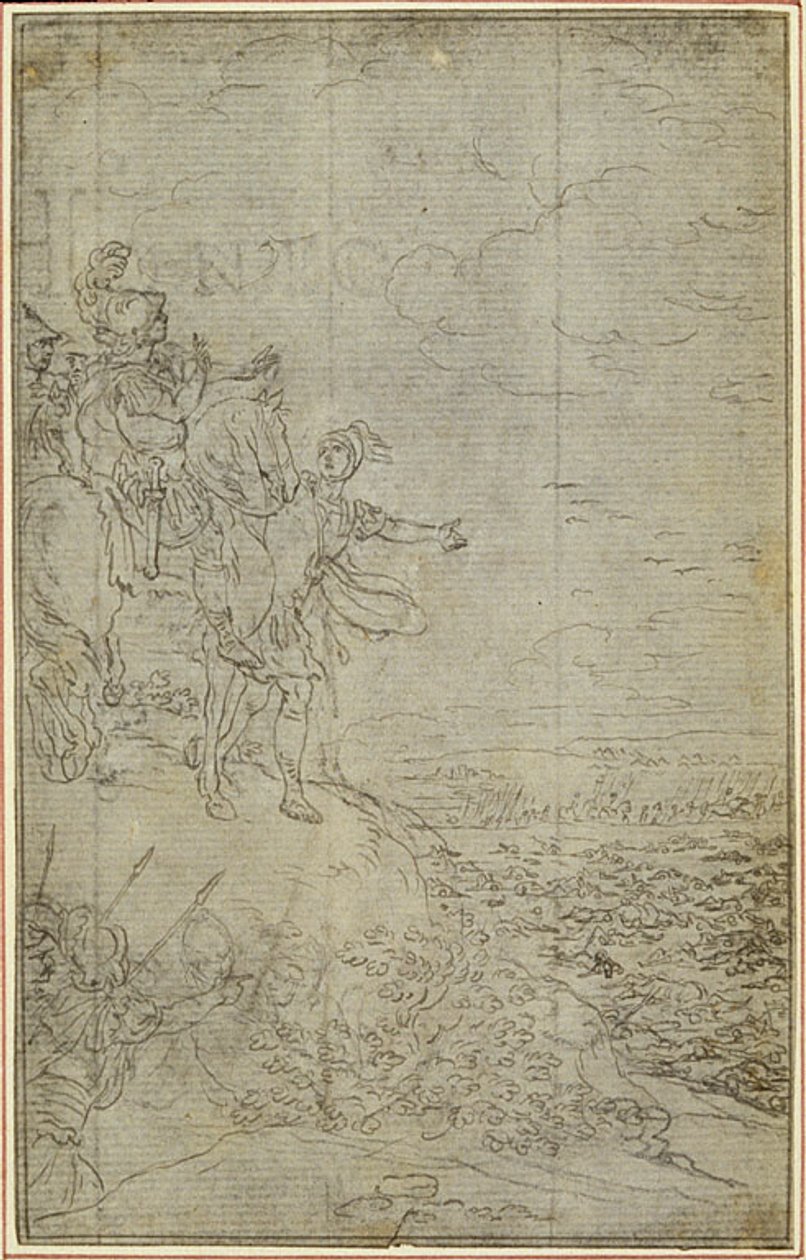 Studium do "La Pharsale" Lucaina, Canto VII autorstwa Hubert Francois Gravelot