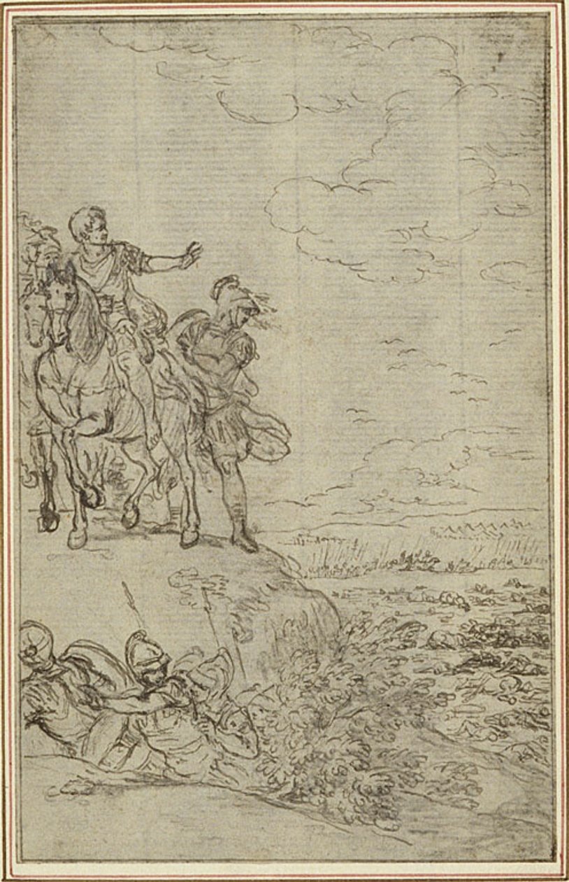 Studium do "La Pharsale" Lucaina, Canto VII autorstwa Hubert Francois Gravelot