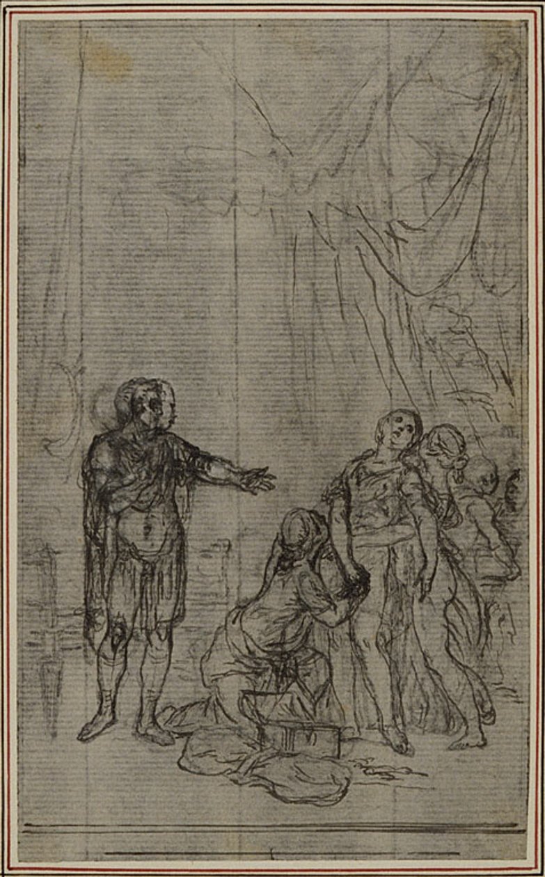 Studium do "La Pharsale" Lucaina, Canto V autorstwa Hubert Francois Gravelot