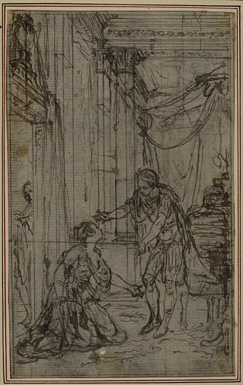 Studium do "La Pharsale" Lucaina, Canto X autorstwa Hubert Francois Gravelot