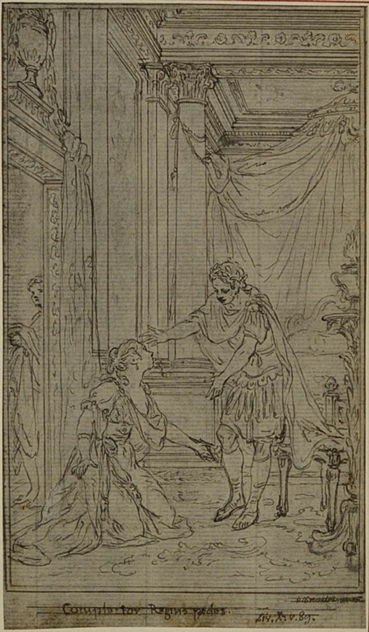 Studium do "La Pharsale" Lucaina, Canto X autorstwa Hubert Francois Gravelot