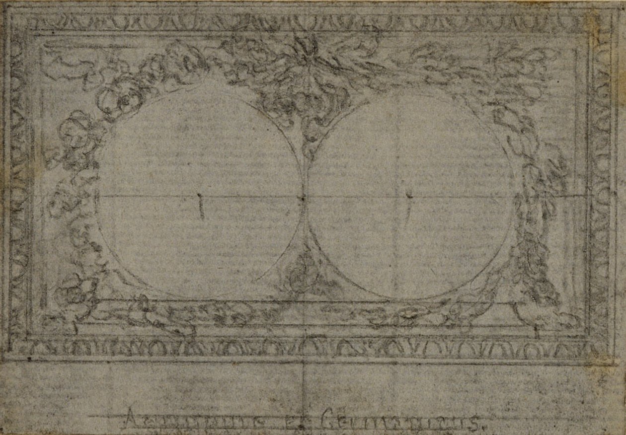 Study for Medallions, w Tacitus "Tiberius, or The Six First Books of Annals", Księga III, tom 2 autorstwa Hubert Francois Gravelot