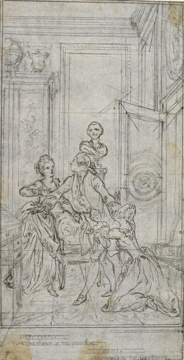 Studium do winiety-frontispiece w "L