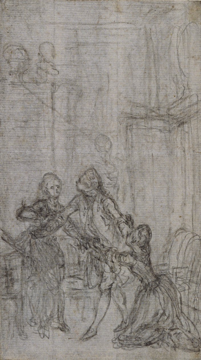 Studium do winiety-frontispiece w "L