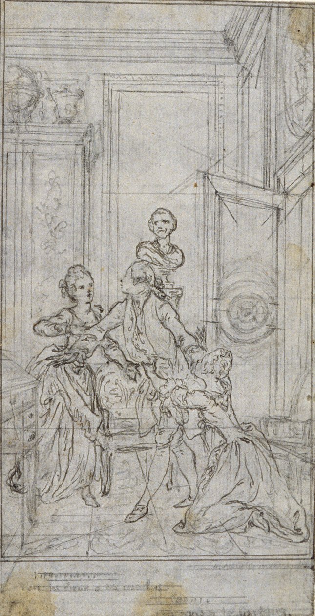 Studium do winiety-frontispiece w "L