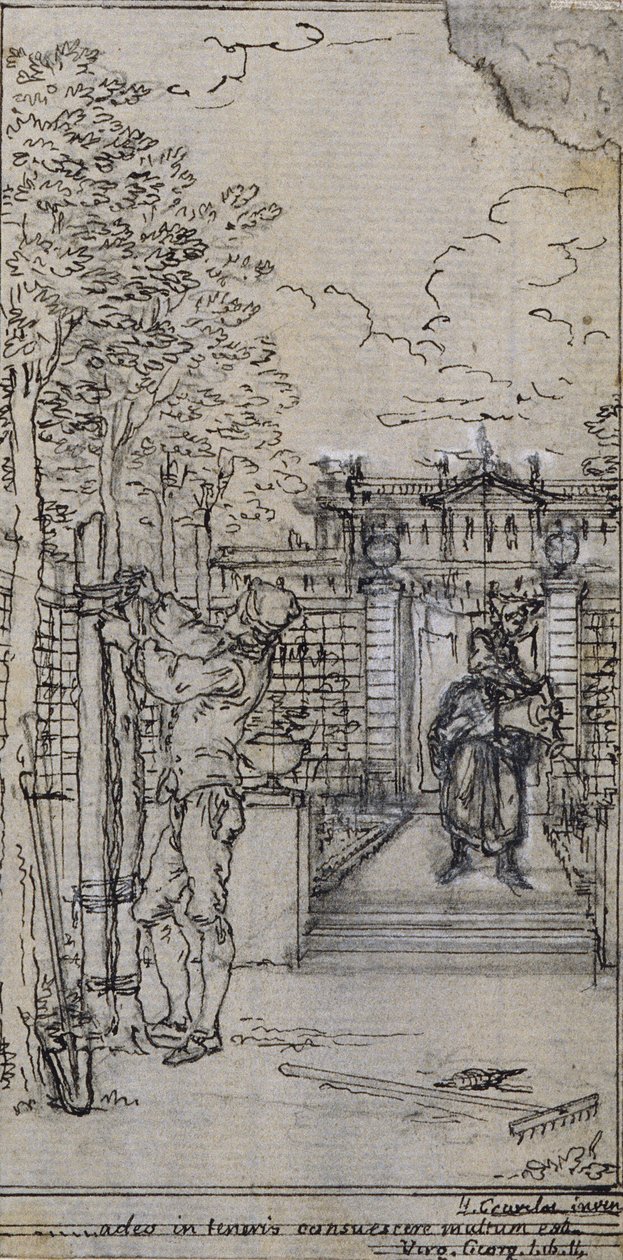 Studium do winiety-frontispiece w "Principes Generaux pour Servir à l