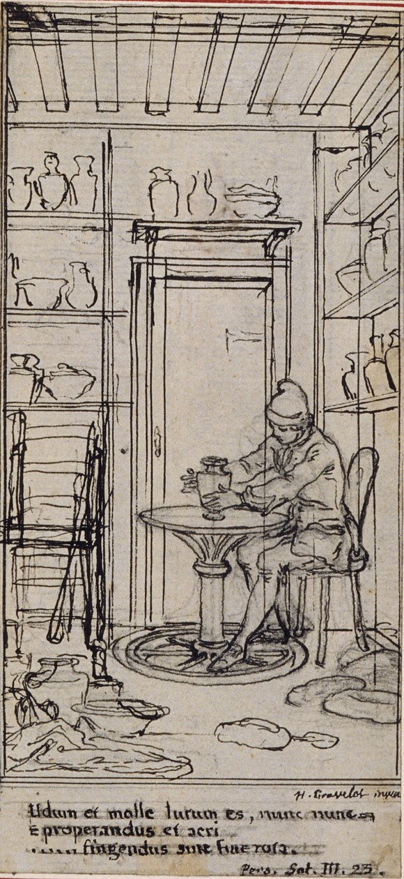 Studium do winiety-frontispiece w "Principes Generaux pour Servir à l