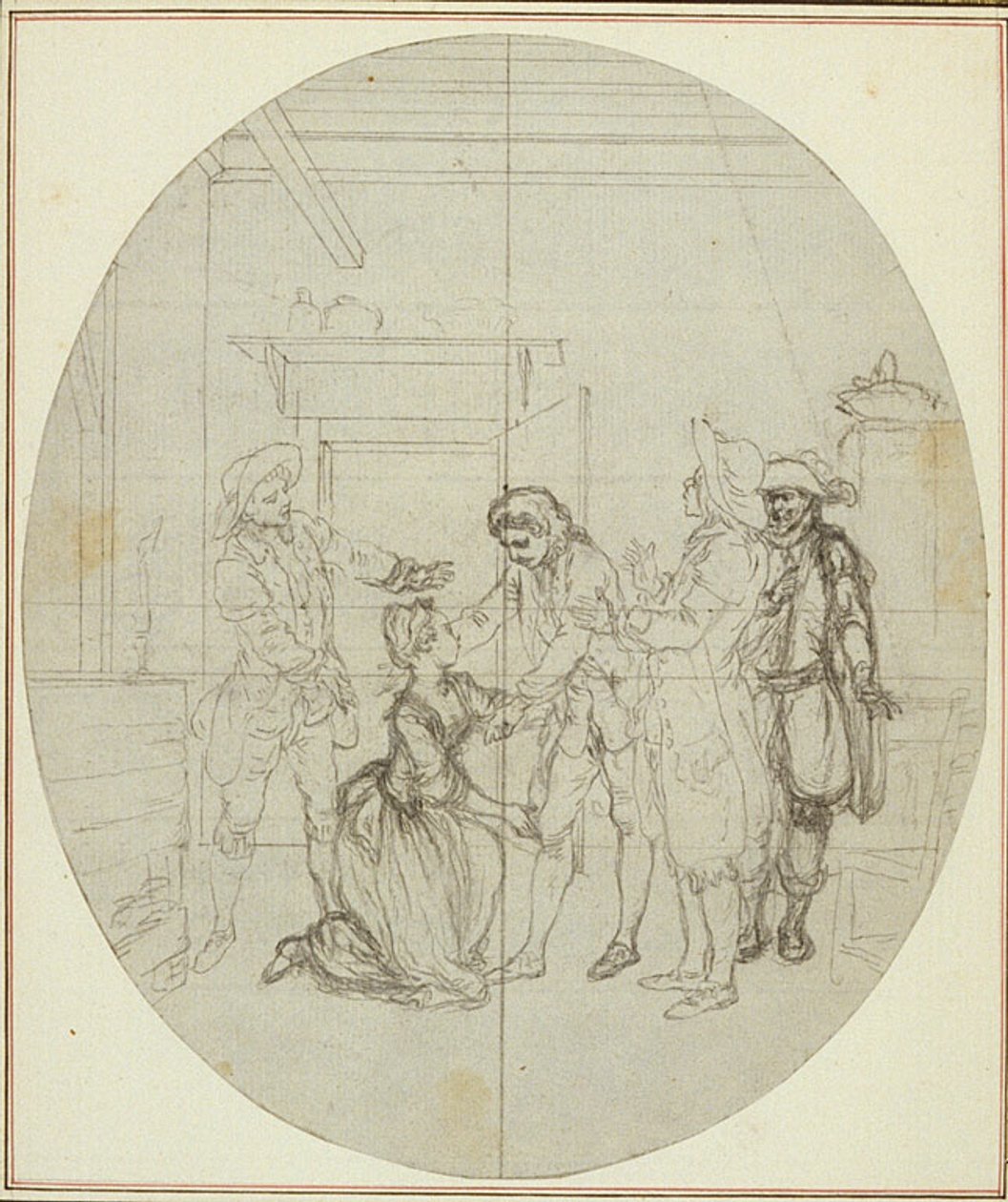 Studium do drugiego, nigdy nieopublikowanego wydania "La Partie de Chasse de Henri IV" Colle