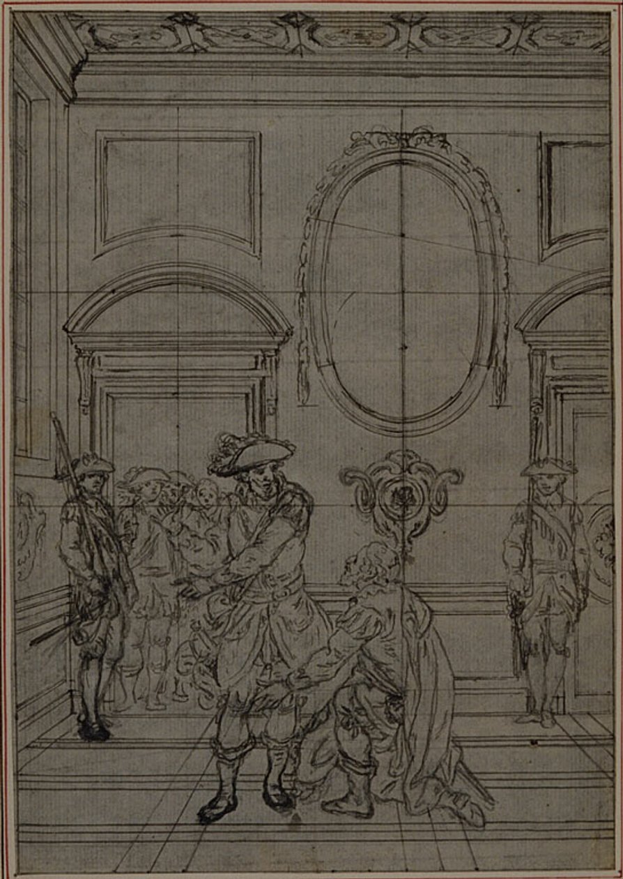 Studium do drugiego, nigdy nieopublikowanego wydania "La Partie de Chasse de Henri IV" Colle