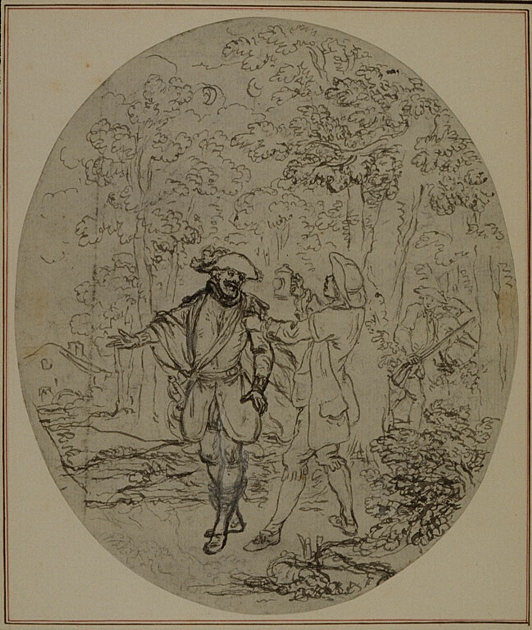 Studium do drugiego, nigdy nieopublikowanego wydania "La Partie de Chasse de Henri IV" Colle