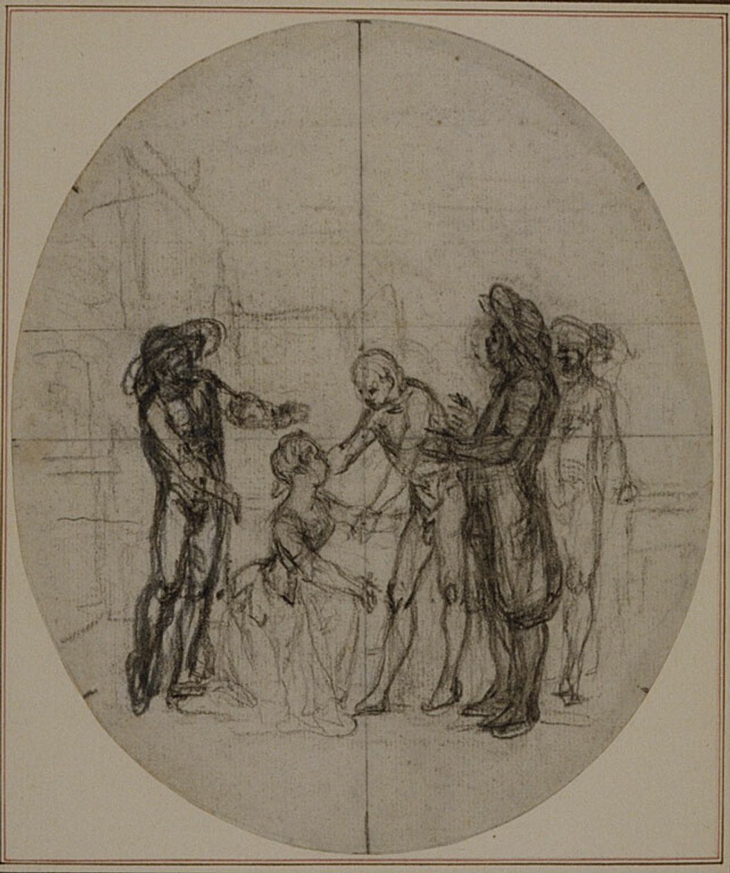 Studium do drugiego, nigdy nieopublikowanego wydania "La Partie de Chasse de Henri IV" Colle