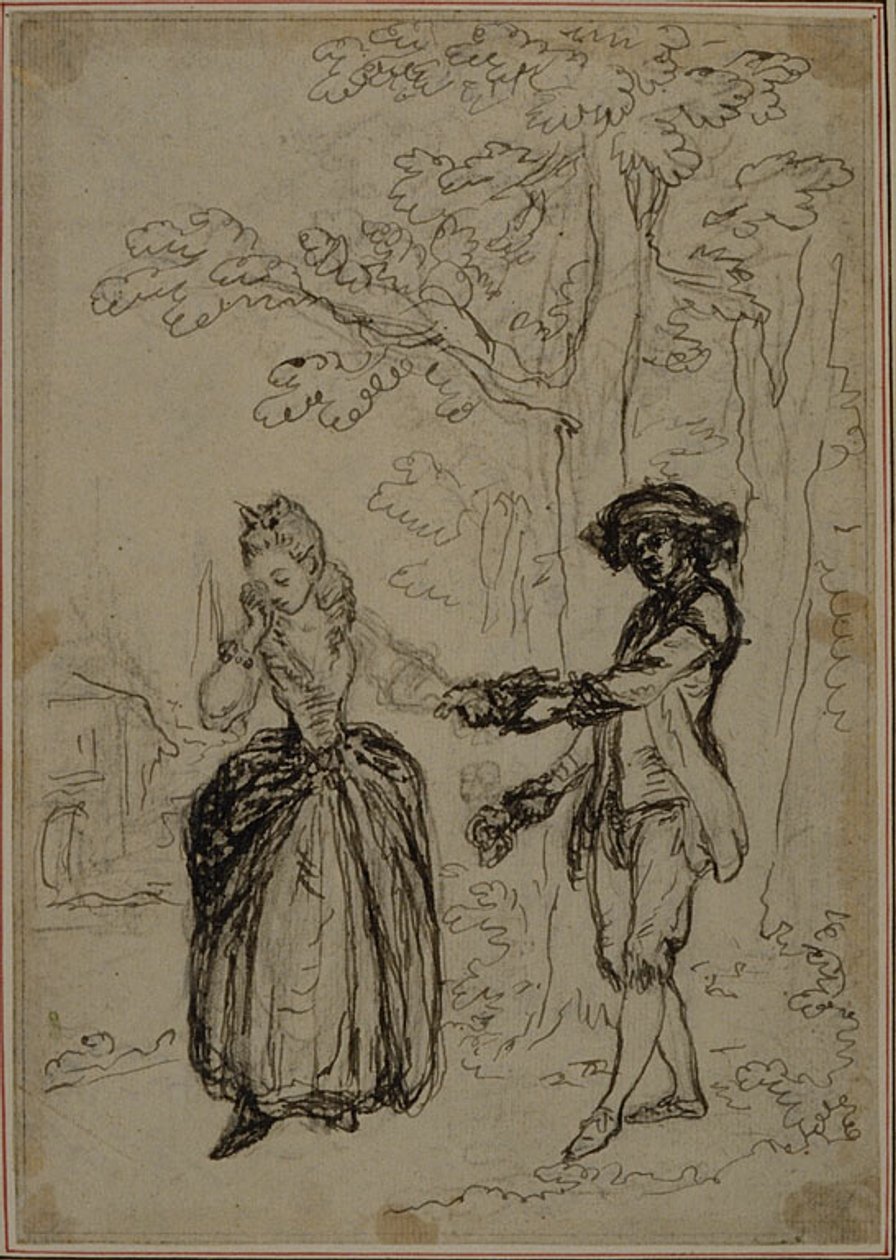 Studium do drugiego, nigdy nieopublikowanego wydania "La Partie de Chasse de Henri IV" Colle