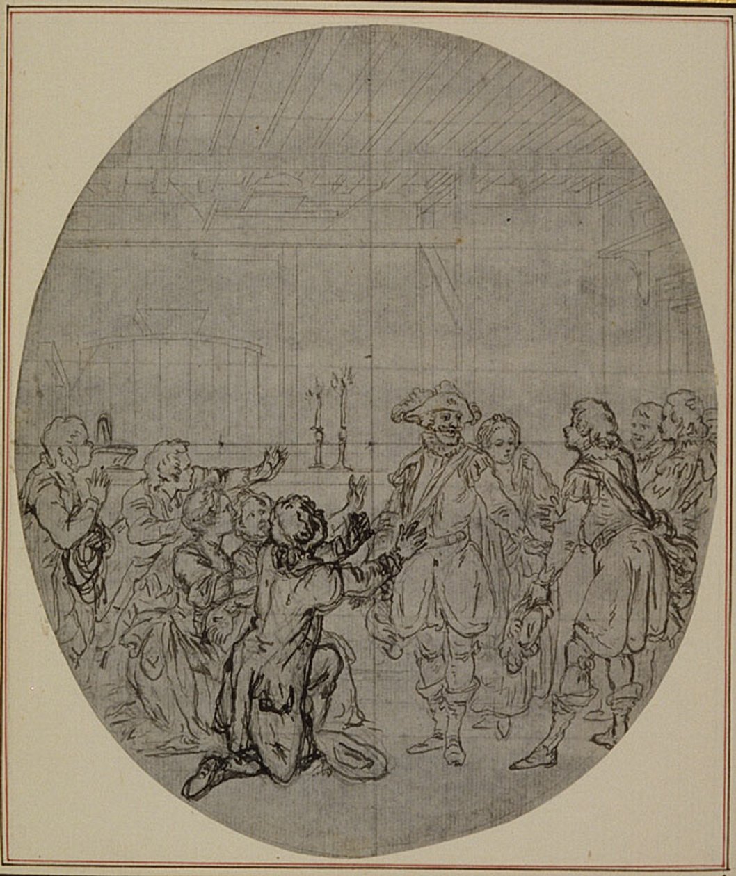 Studium do drugiego, nigdy nieopublikowanego wydania "La Partie de Chasse de Henri IV" Colle