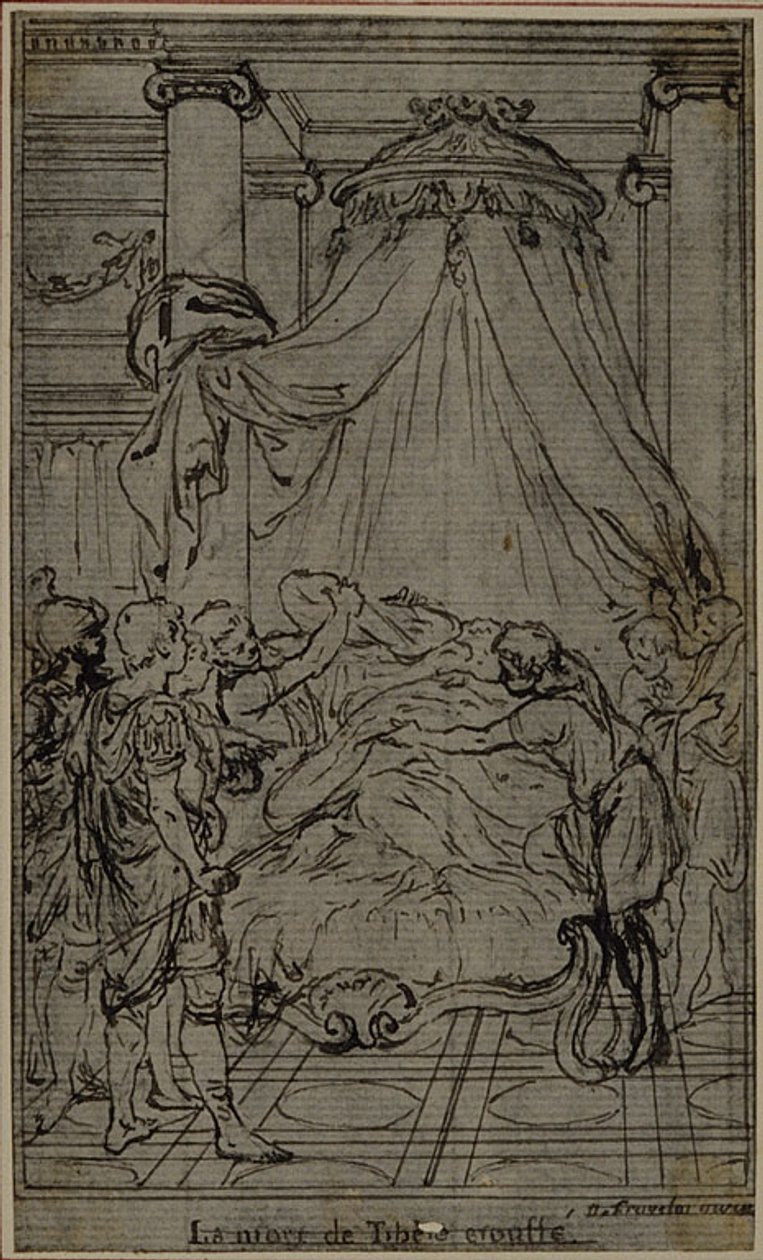 Studium do ilustracji w Tacyt "Tiberius, or The Six First Books of Annals", Księga VI, tom 3, Studium końcowe autorstwa Hubert Francois Gravelot