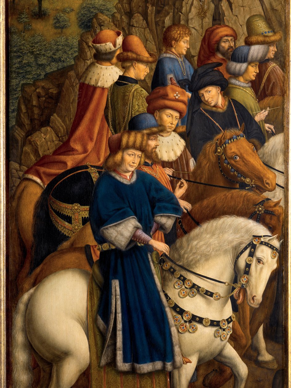 Fragment Sędziów Sprawiedliwych, lewy dolny panel Ołtarza Gandawskiego autorstwa Hubert & Jan van (1390 1441) (after) Eyck