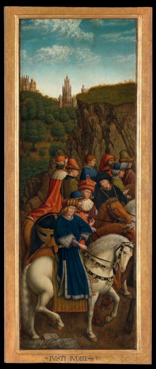 Sędziowie Sprawiedliwi, lewy dolny panel Ołtarza Gandawskiego autorstwa Hubert & Jan van (1390 1441) (after) Eyck