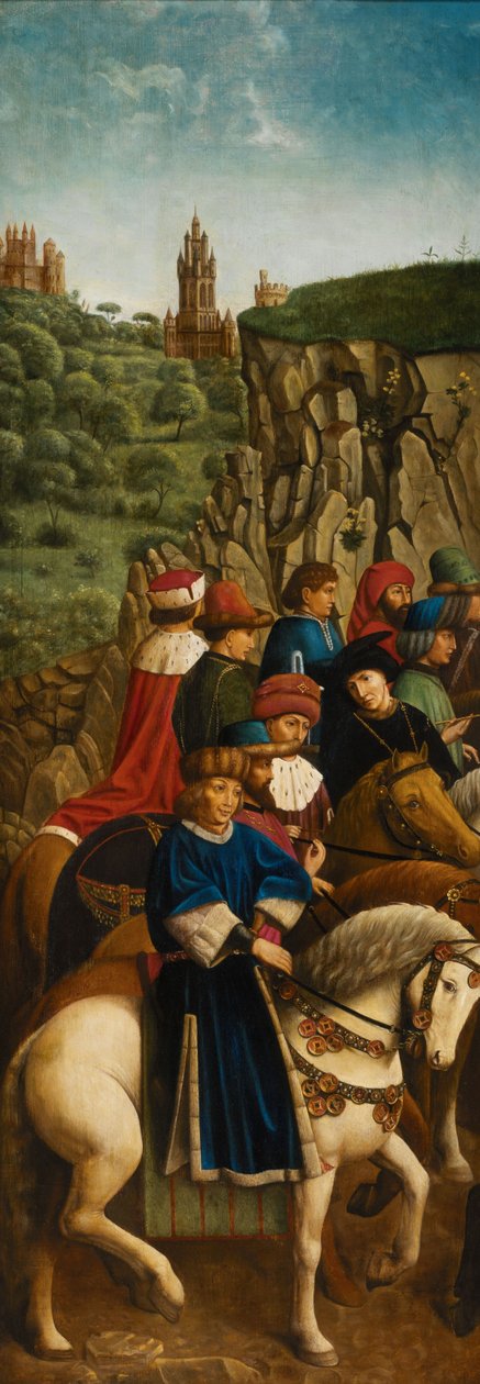 Sędziowie Sprawiedliwi, lewy dolny panel Ołtarza Gandawskiego autorstwa Hubert & Jan van (1390 1441) (after) Eyck
