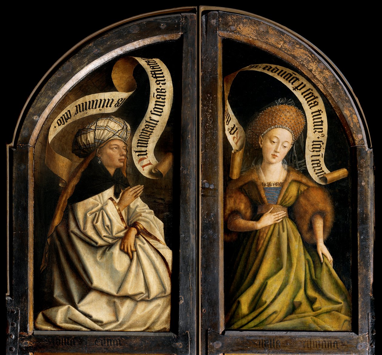 Erytrejska Sybilla i Cumaean Sybilla, z zewnątrz lewego skrzydła Ołtarza Gandawskiego autorstwa Hubert & Jan van (1390 1441) Eyck