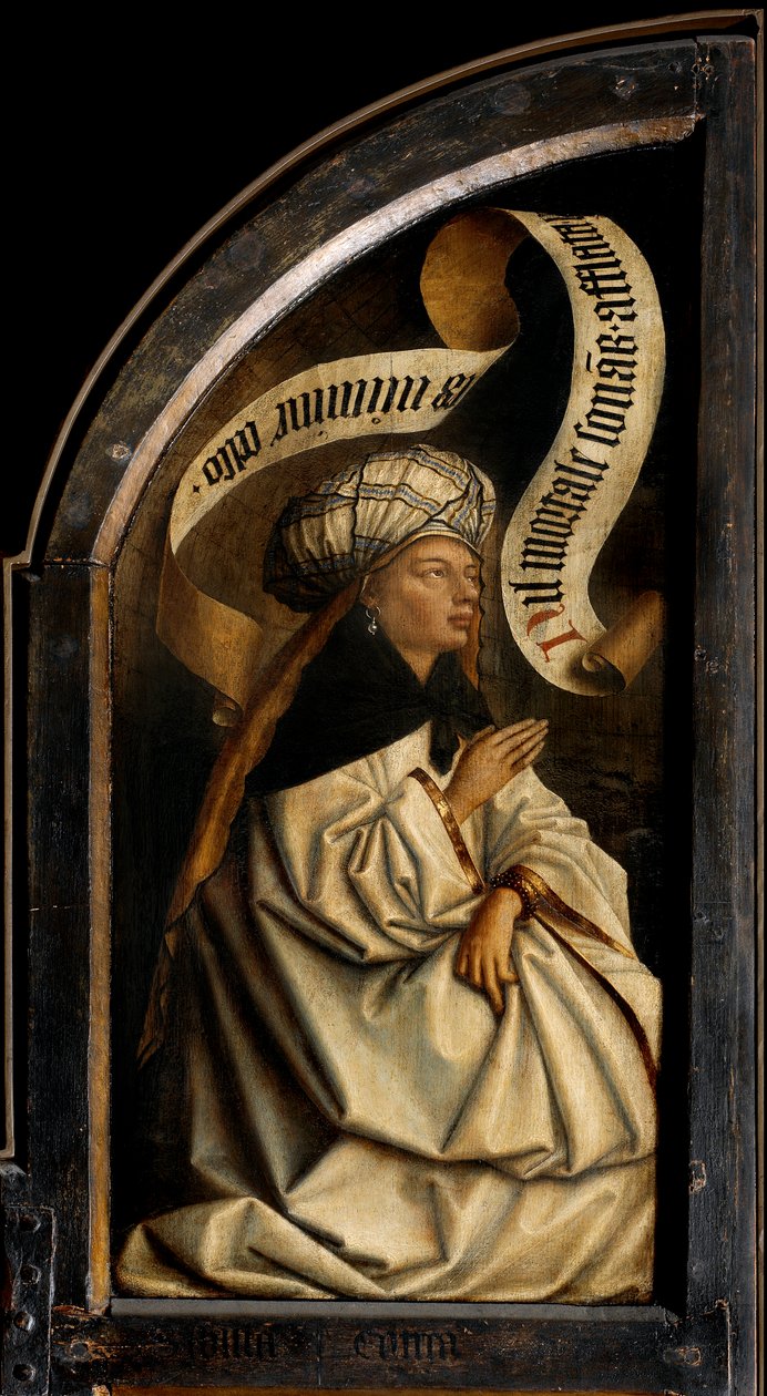 Erytrejska Sybilla, z zewnątrz lewego skrzydła Ołtarza Gandawskiego autorstwa Hubert & Jan van (1390 1441) Eyck