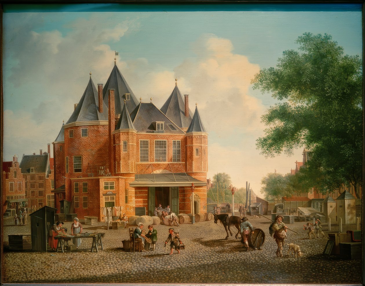 Wagi Antoniusa na Nieuwmarkt w Amsterdamie autorstwa Hubert Pieter Schouten