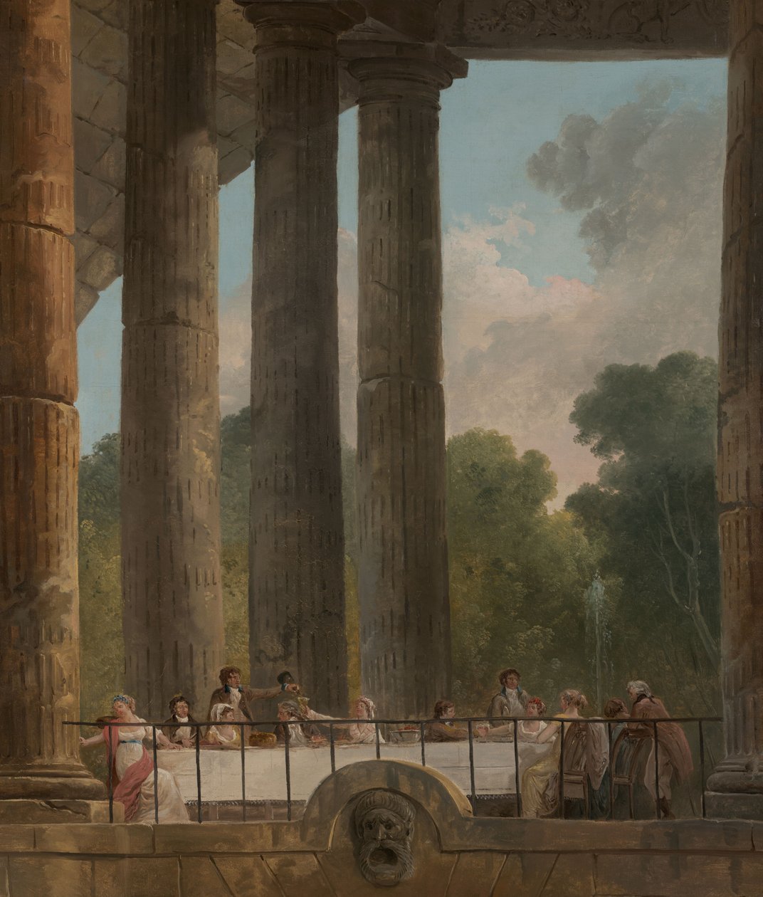 Uczta w ruinach świątyni autorstwa Hubert Robert