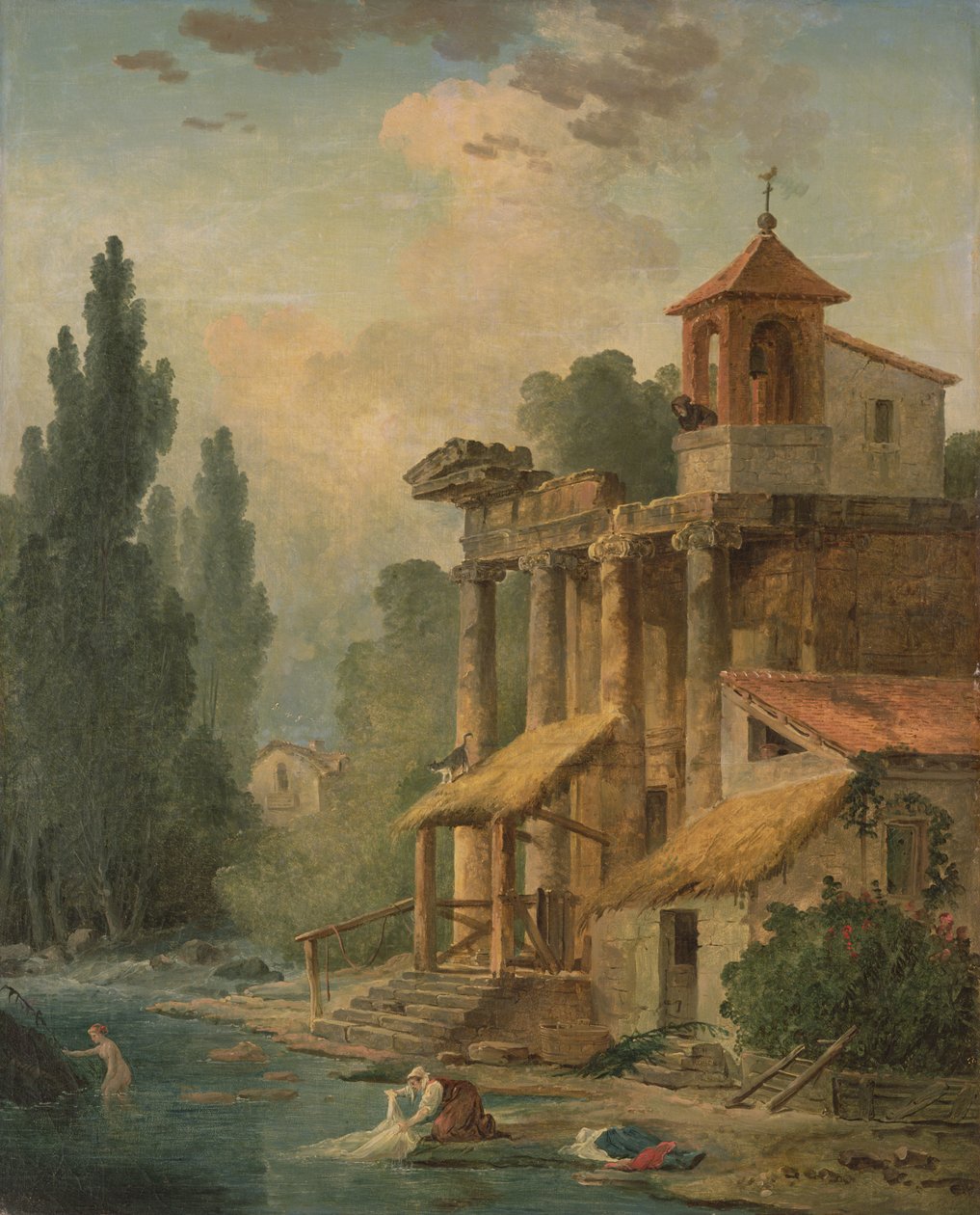 Kaprys z Pustelnią, 1796 autorstwa Hubert Robert