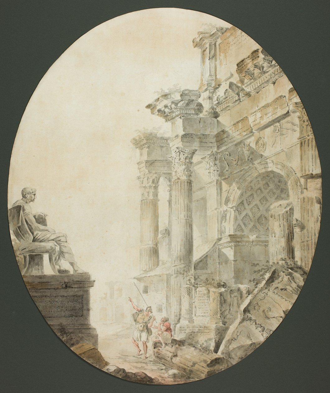Łuk Konstantyna z posągiem Nerona autorstwa Hubert Robert