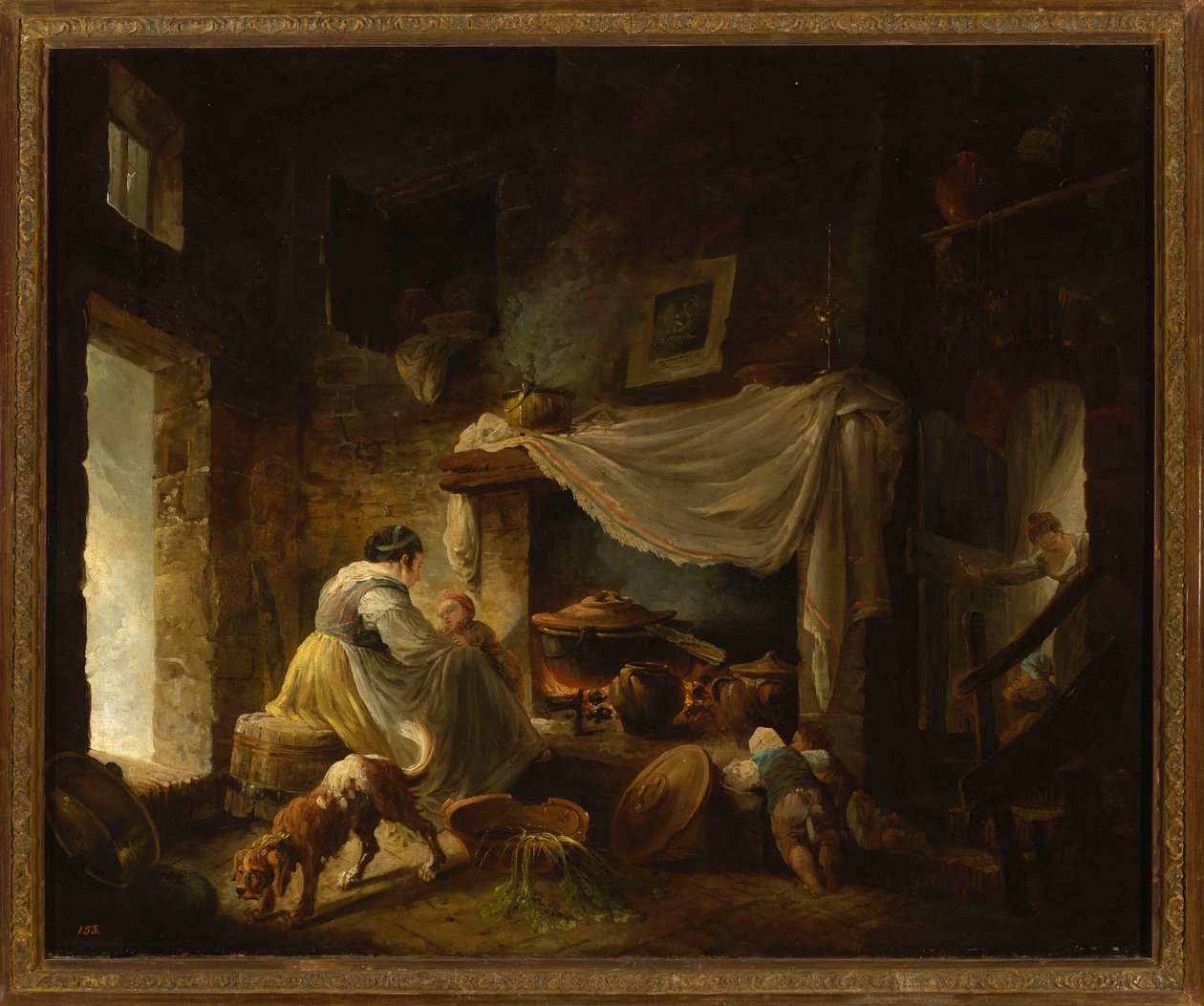 Chłopska kuchnia w ruinach (Kuchnia włoska) autorstwa Hubert Robert