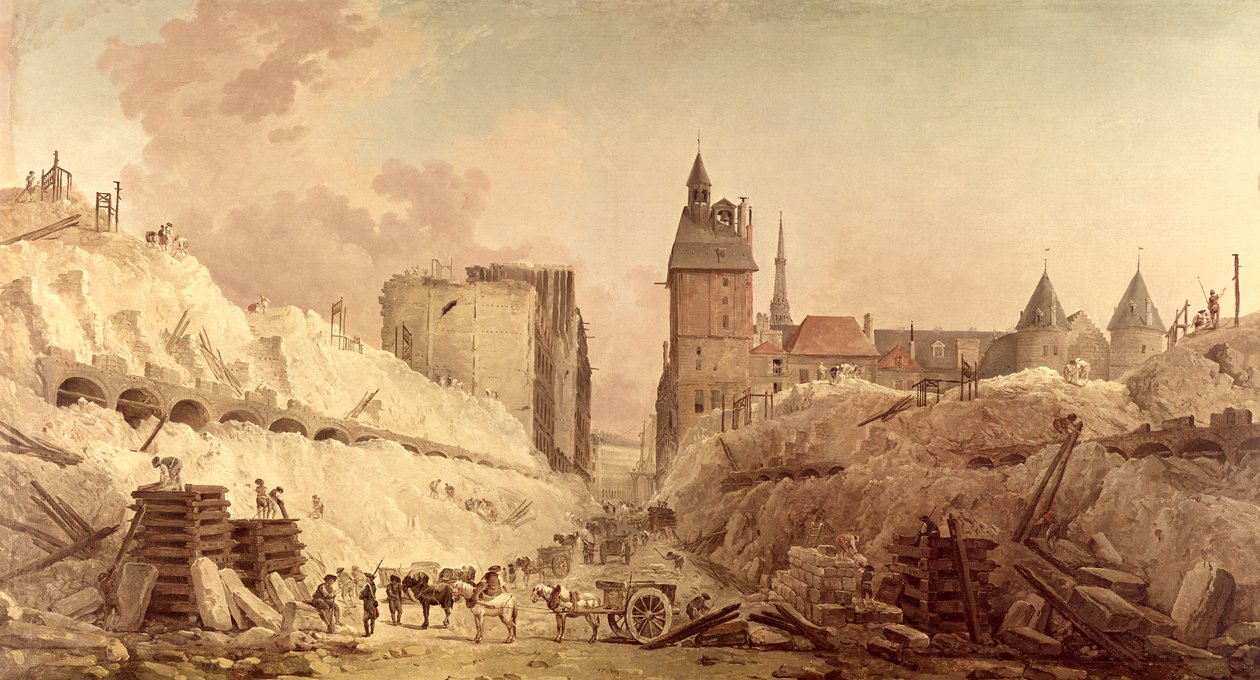 Rozbiórka domów na Pont au Change w 1788 r. autorstwa Hubert Robert