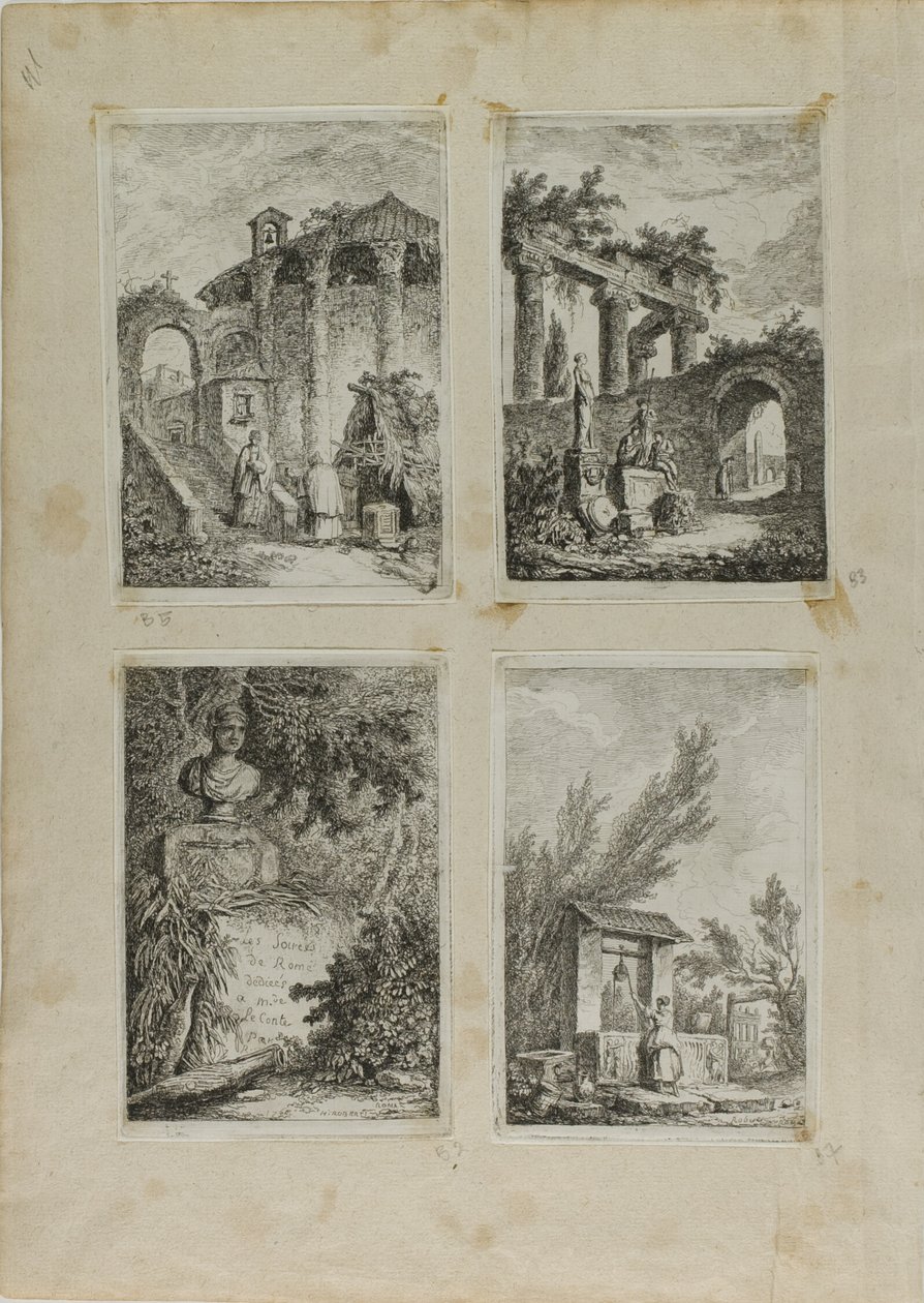 Wieczory w Rzymie autorstwa Hubert Robert