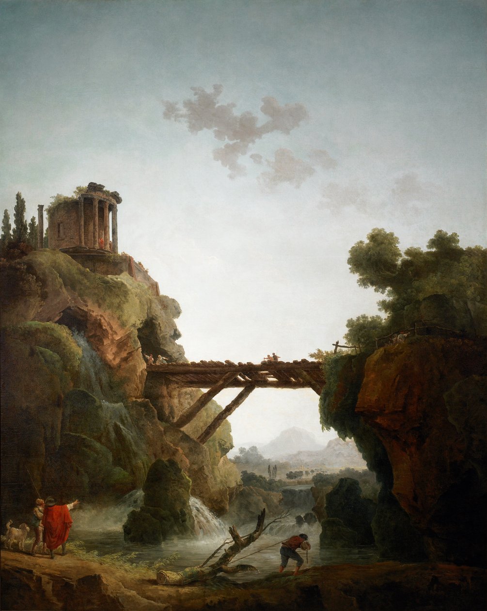 Fantastyczny widok na Tivoli autorstwa Hubert Robert