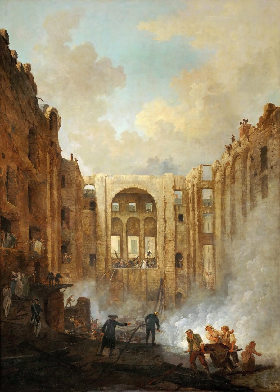 Pożar w Operze Palais-Royal w 1781 r. autorstwa Hubert Robert