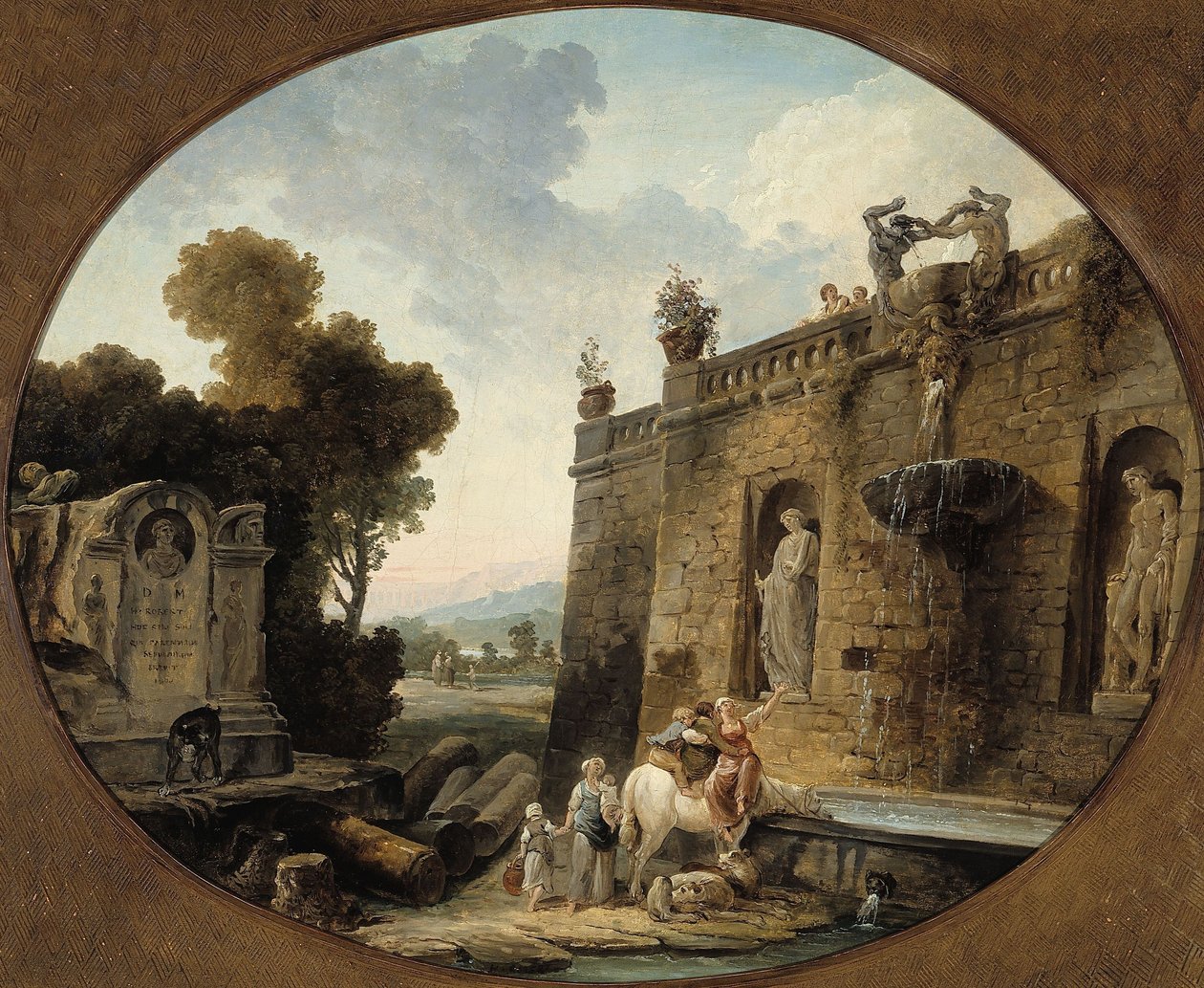 Wodopój autorstwa Hubert Robert
