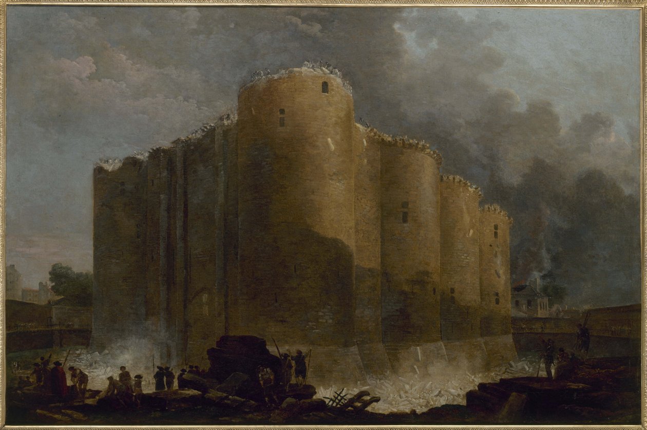 Bastylię w pierwszych dniach jej rozbiórki autorstwa Hubert Robert