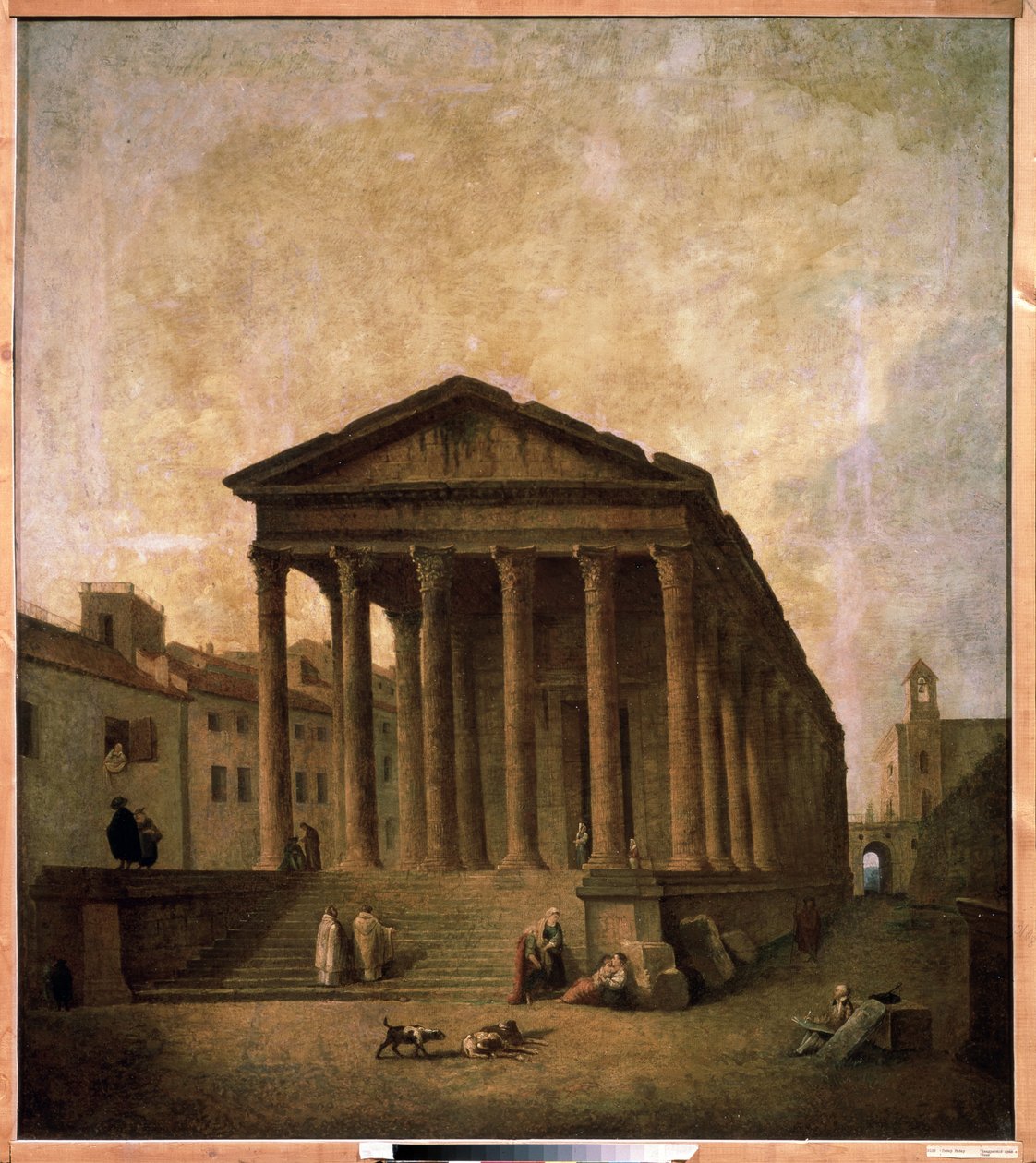 Maison Carrée, Nimes, ok. 1780 autorstwa Hubert Robert